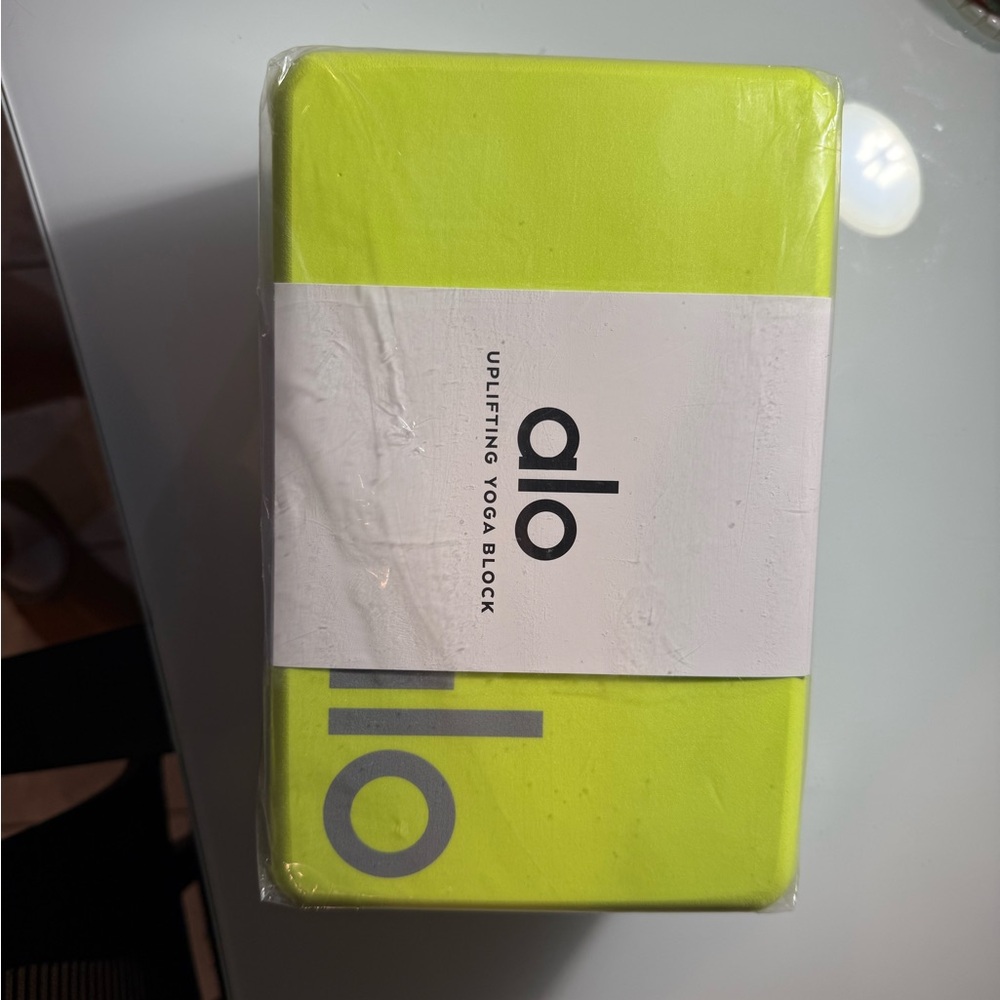 ALO Yoga Uplifting Yoga Block in Neon Yellow
